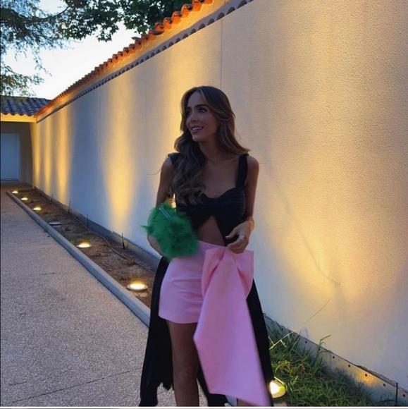 Zara * maxi bow mini skirt  pink size M - Picture 15 of 17